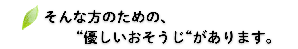 優しいおそうじ
